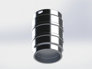beer keg aluminum 16diax23 38h Modello 3D