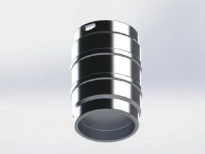 beer keg aluminum 16diax23 38h 3D Model
