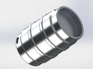 beer keg aluminum 16diax23 38h 3D Model