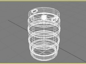beer keg aluminum 16diax23 38h Modello 3D