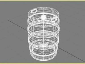 beer keg aluminum 16diax23 38h 3D Model
