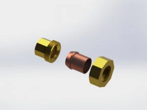 union copper fitting for 3-4 copper pipe 3D Model