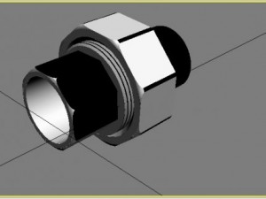 union copper fitting for 3-4 copper pipe 3D Model