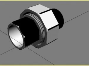 union copper fitting for 3-4 copper pipe 3D Model