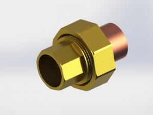 union copper fitting for 3-4 copper pipe 3D Model
