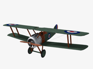 sopwith camel biplane 3D Модель