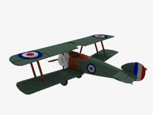 sopwith camel biplane 3D Модель