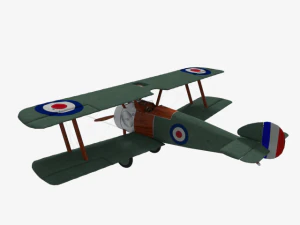 sopwith camel biplane 3D Model