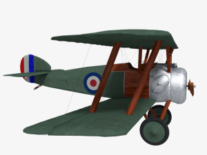 sopwith camel biplane 3D Модель