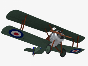 sopwith camel biplane 3D Модель