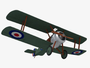 sopwith camel biplane 3D Model
