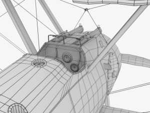 sopwith camel biplane 3D Модель
