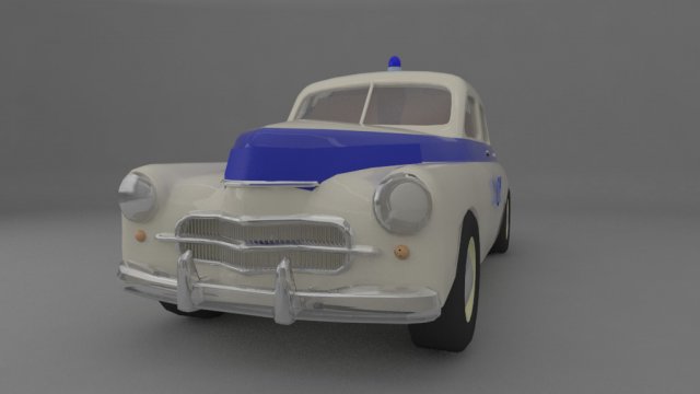 warszawa car milicja 3D Model .c4d .max .obj .3ds .fbx .stl .blend