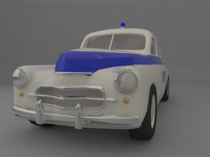warszawa car milicja 3D Модель