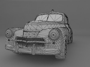 warszawa car milicja 3D Model