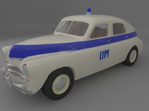 warszawa car milicja 3D Model