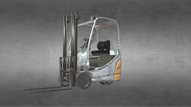 Forklift 3D Model .c4d .max .obj .3ds .fbx .stl .blend 