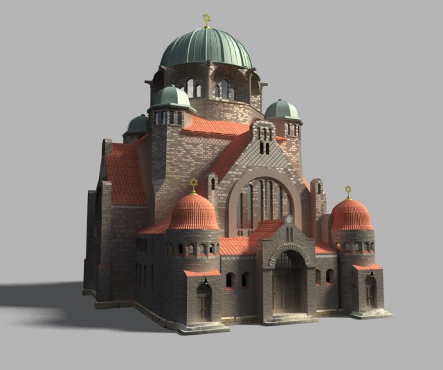 new synagogue poznan poland 3D 모델 .c4d .max .obj .3ds .fbx .stl .blend 