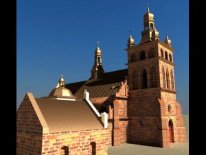 церковь Польша Зволен 3D Модель