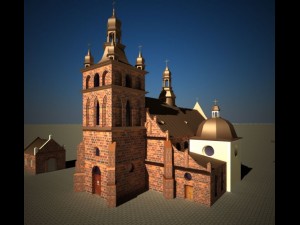 church poland zwolen 3D 模型