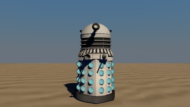 dalek Model 3D .c4d .max .obj .3ds .fbx .stl .blend 