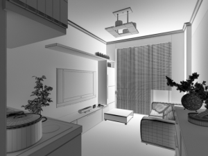 living room interior 3D Model
