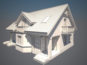 cottage house Modèles 3D en vedette
