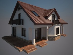 cottage house Modèles 3D en vedette