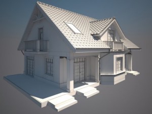 cottage house Modèles 3D en vedette