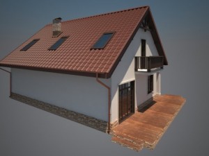 cottage house Modèles 3D en vedette