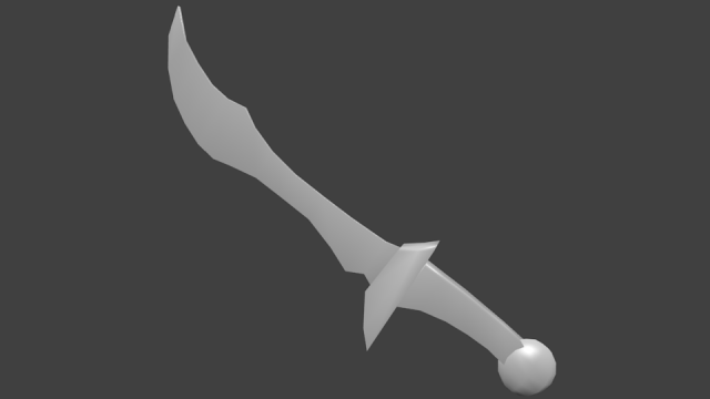 lowpoly dagger  not textured 3D Model .c4d .max .obj .3ds .fbx .stl .blend 