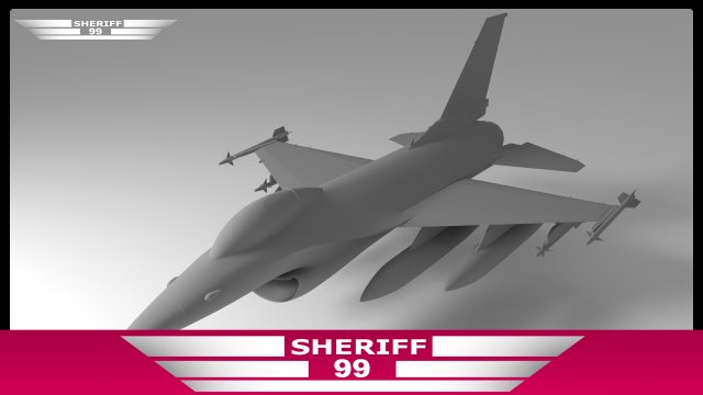 f 16 Model 3D .c4d .max .obj .3ds .fbx .stl .blend 