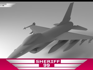 f 16 Modello 3D