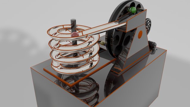 marble machine 3D Model .c4d .max .obj .3ds .fbx .stl .blend 