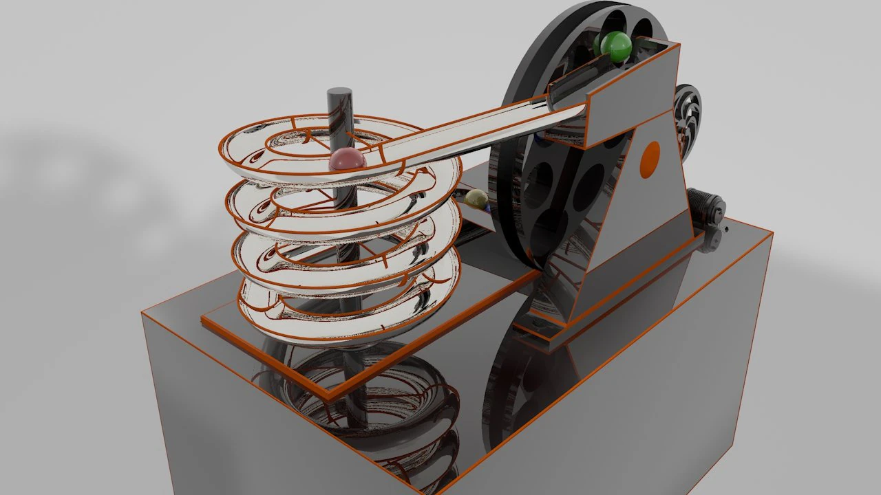 marble machine 3D Model .c4d .max .obj .3ds .fbx .stl .blend