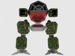low poly mech 3D Model