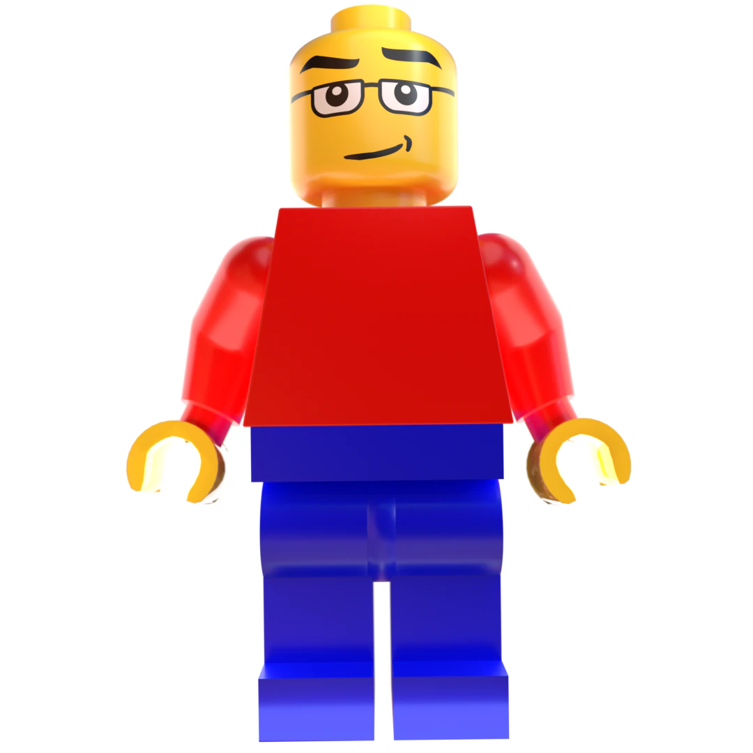 old school lego character 3D Model .c4d .max .obj .3ds .fbx .stl .blend