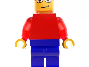 personagem lego da velha escola Modelo 3D
