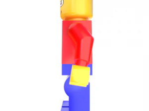 old school lego character 3D Model
