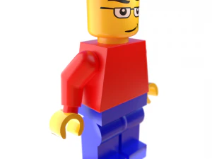 old school lego character 3D Model