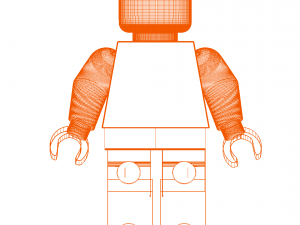 old school lego character Modelo 3D