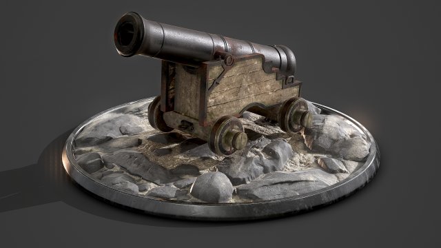cannon 3D Модель .c4d .max .obj .3ds .fbx .stl .blend 