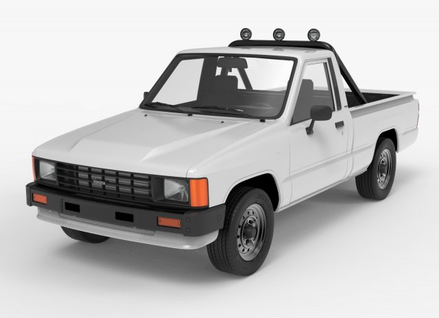 toyota hilux 1983-1988 3D Model .c4d .max .obj .3ds .fbx .stl .blend 