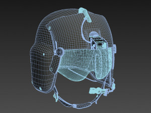 pilot helmet hgu 56p 3D Model