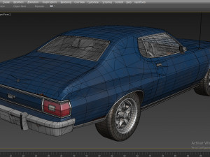 old classic car lowpoly abandoned 3D Модель