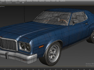 old classic car lowpoly abandoned 3D Модель