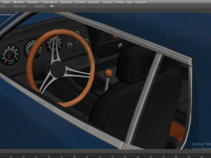 old classic car lowpoly abandoned 3D Модель