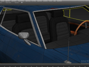 old classic car lowpoly abandoned 3D Модель