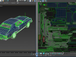 old classic car lowpoly abandoned 3D Модель