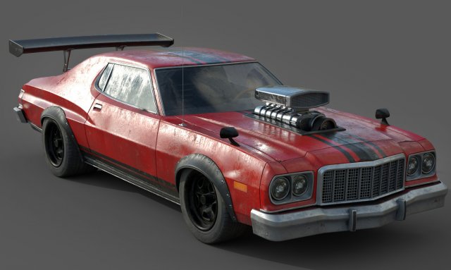 generic lowpoly hot rod classic mad max 3Dモデル .c4d .max .obj .3ds .fbx .stl .blend 